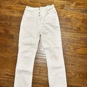 Agolde Riley jean. White. Size 25